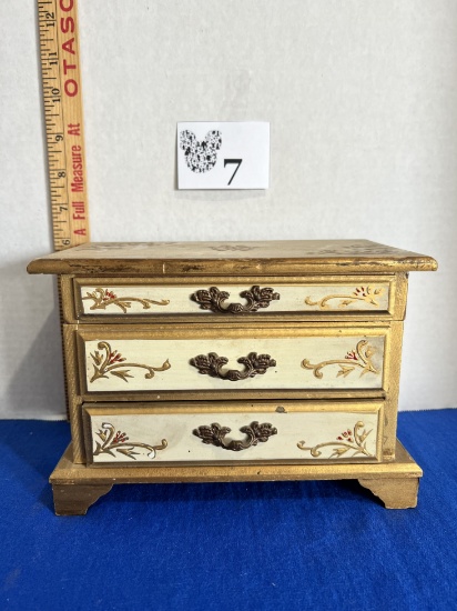 Price Imports Wooden Musical Jewelry Box - works