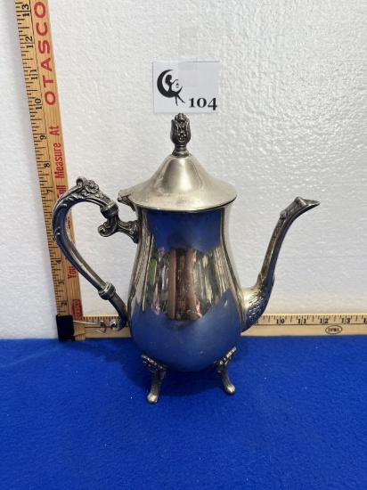 Vtg Silver Teapot