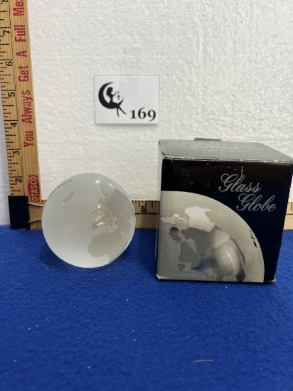 Vtg Frosted World Globe - new