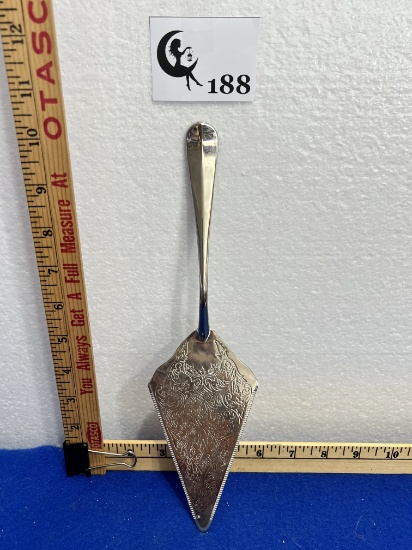 Vtg Silver Cake Server