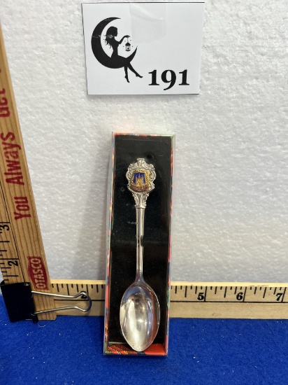 Vtg Collector Silver Spoon Marked Edinburgh