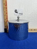 Small Hammered Tin Canister