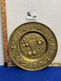 Vtg Brass Plate