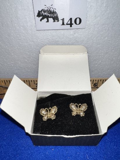 Vtg Avon Butterfly Earrings - new