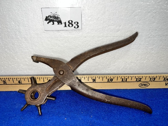 Vtg Leather Hole Punch