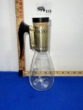 Vtg 50's Glass Starburst Carafe Pitcher