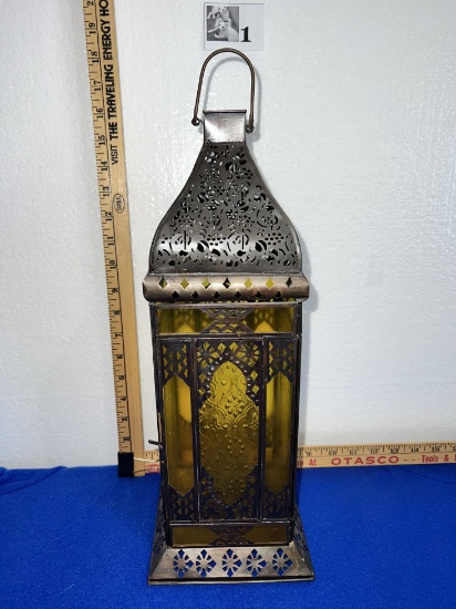 Metal Candle Lantern 18"