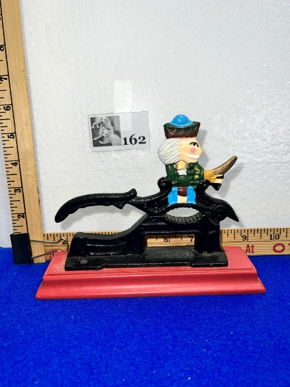 Vtg Cast Iron Christmas Nutcracker Hand Painted Nutcracker