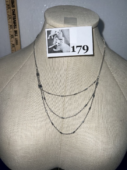 Silver Beaded Necklace
