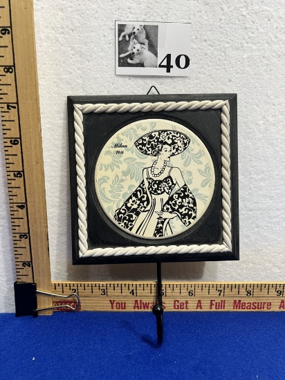Art Deco Tile Wall Key Hanger