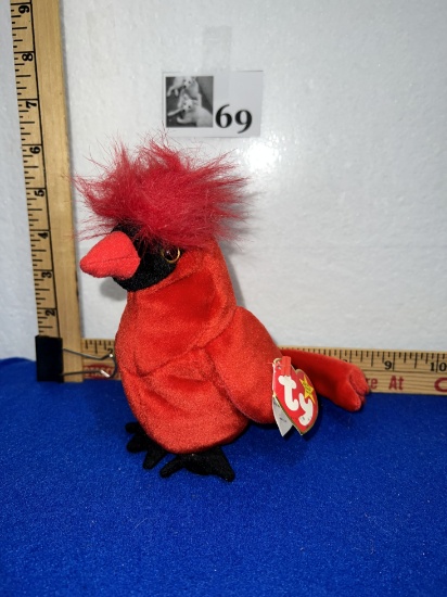 TY Beanie Baby - MAC the Cardinal Bird
