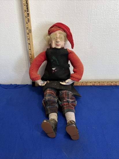 Vtg Charming Hand Crafted Elf Artist Studio Porcelain Doll