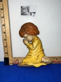 Vtg Sexton 1979 Metal Praying Child Wall Decor 6