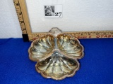 Vtg Carnival Jeannette Glass Orange Marigold Candy Dish