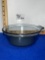 Vtg PYREX 1940s Flameware 833B Blue Tint Pan Skillet Bowl