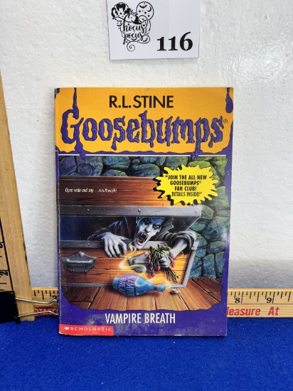 R.L. Stine Goosebumps Vampire Breath Book