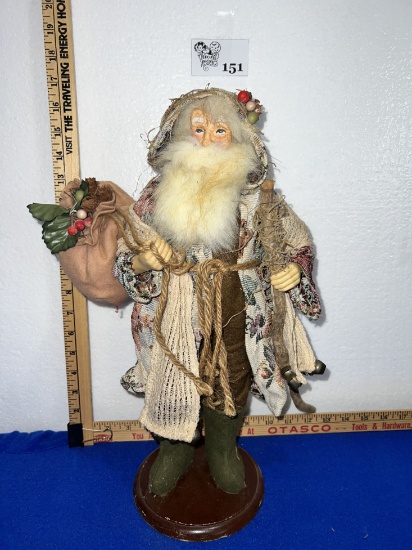 Rustic Victorian Dressed Santa Clause 17"