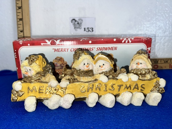 Snowman with 'Merry Christmas' sign - new