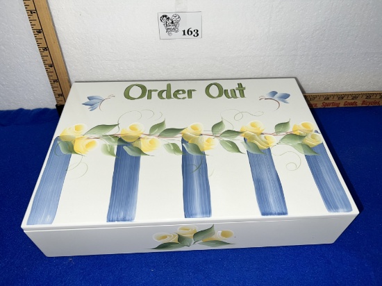 Hand Painted Order Out/Take Out Box - new