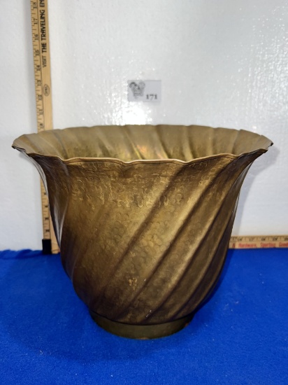 Brass Planter Pot or Bowl Dish 10"