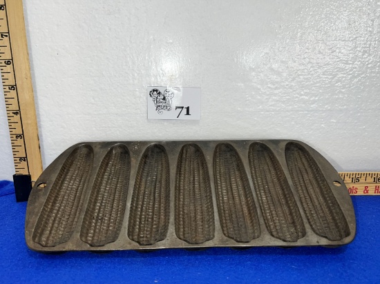 Vintage Cast Iron Cornbread Pan Unmarked 5 Stick