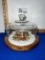 Vintage Corning Spice of Life Wood Base Cheese Tray with Dome Lid