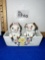 Hand Painted Anthropomorphic Pigs In A Trough Salt & Pepper Set