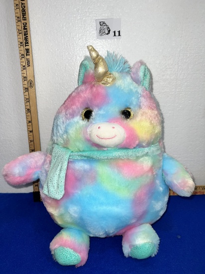 Holiday Time Light-Up Plush Rainbow Unicorn - tested & works
