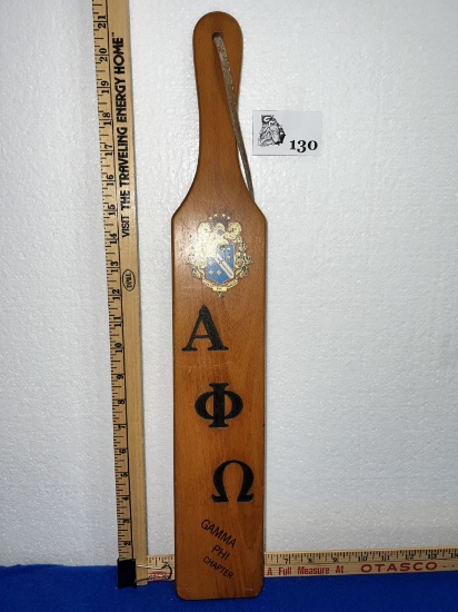University Of Indianapolis 1960's Alpha Phi Omega MU Chapter Fraternity Paddle