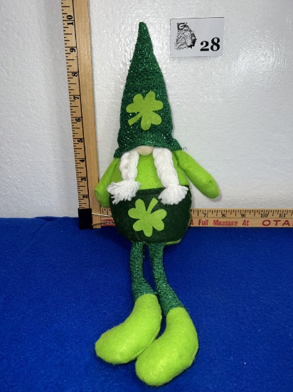 St Patrick's Day Plush Gnome Doll