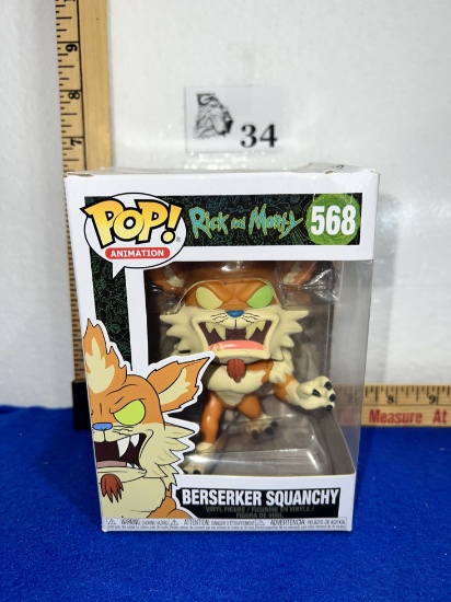 Funko Pop Animation Rick and Morty BERSERKER SQUANCHY #568 - new