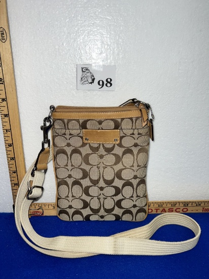 Coach Signature Jacquard Shoulder Bag Crossbody