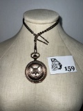 GOLF THEMED POCKET WATCH & CHAIN