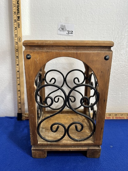 Wooden Vase/Candle Holder 12"
