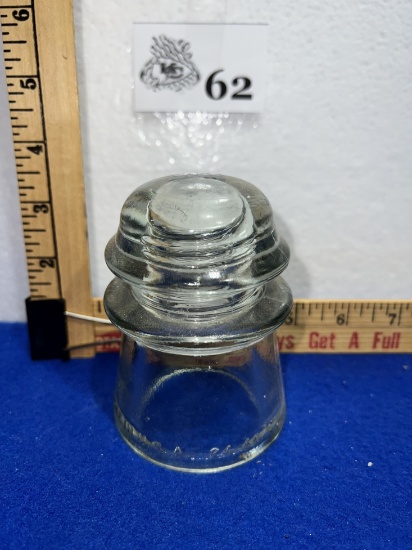 Vintage Hemingray, Clear Glass Insulator