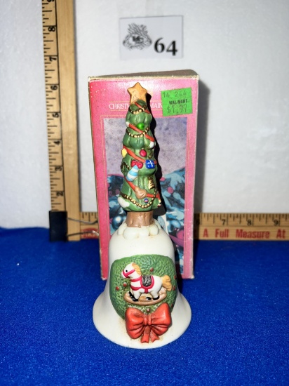 Vtg Ceramic Christmas Tree Bell