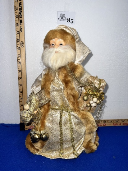 Gold Faux Fur Santa Tree Topper