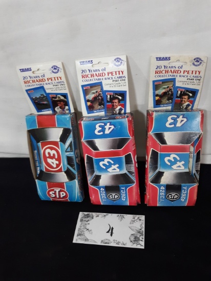 Richard Petty 20 years collectable Race Cards, Qty:3