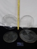 Clear Glass Platter Lot, Qty: 3