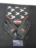 Harley Davidson Gloves Medium, Harley Davidson Bandanna