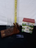 Wooden Salt and Pepper, Napkin holder, Wooden House with drawers