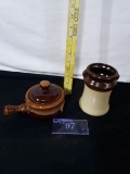 Ceramic Soup Bowl w/lid and handle, Ceramic Crock