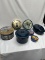 Box Lot/Décor Tins, Stew Pot, Roaster, ETC