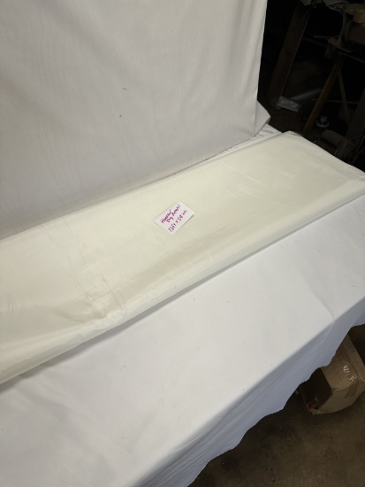 12 Foot X 58 Inch Heavy Polyester Flag Material/Fabric (White)