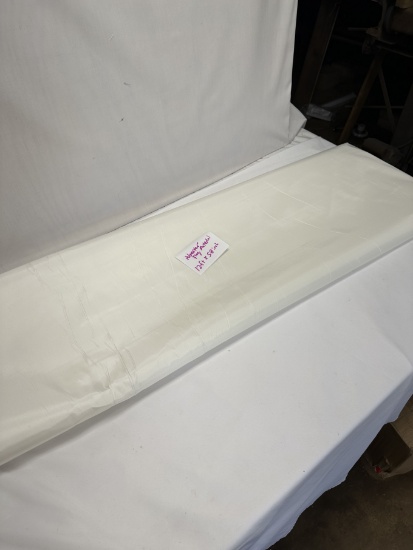 12 Foot X 58 Inch Heavy Polyester Flag Material/Fabric (White)