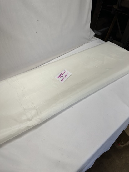 12 Foot X 58 Inch Heavy Polyester Flag Material/Fabric (White)