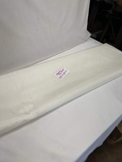 12 Foot X 58 Inch Heavy Polyester Flag Material/Fabric (White)