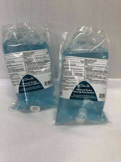 (2) Clario Advanced Alcohol Foaming Hand Santizers (2 Quarts)
