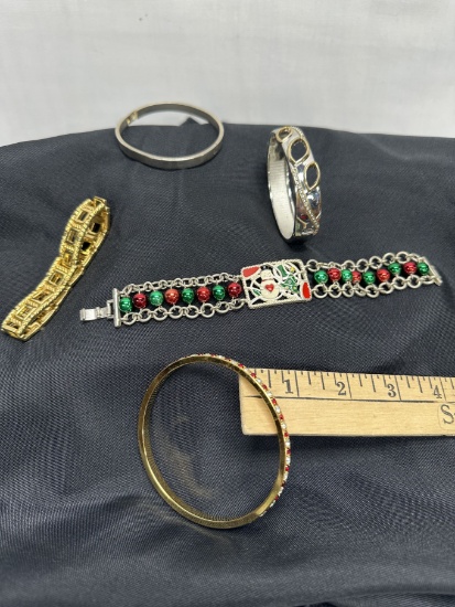 Box Lot/Bracelets (Christmas Theme, ETC)