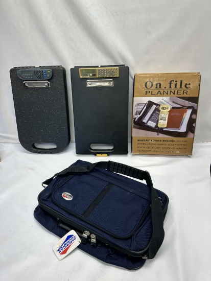 Box Lot/Folding Clip Boards, American Tourister, On File Planner, ETC